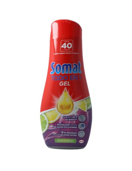 LAVAVAJILLAS SOMAT GEL TODO EN 1 LIMON 40